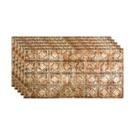 Acoustic Ceiling Products Fasade Traditional Syle # 4 - 48-3/8" x 24-3/8" PVC Glue Up Tile in Bermuda Bronze - PG5317